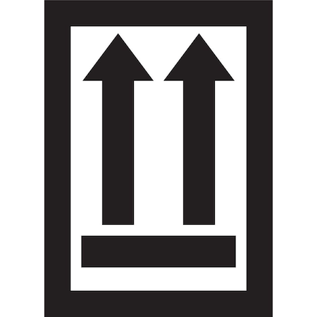 Decker Tape Products Label, DL2000, ARROWS UP, 3" X 4-1/2" DL2000